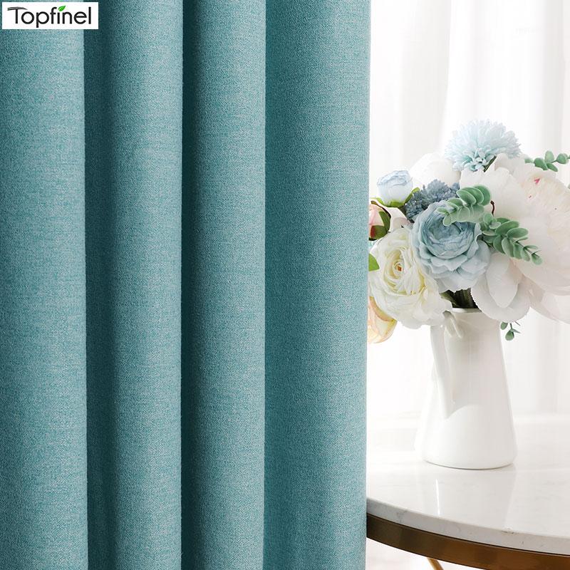 

Topfinel Solid Linen Curtains for Living Room Modern Blackout Curtains For Kitchen Bedroom Window Treatment Custom Made 20201, Beige