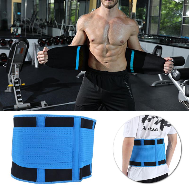 

1 Pcs Two Colours Breathable Mesh Support Exercise Belt Adjustable Waistband Fitness Waist Protector For Sports Safety Equipment, Blue