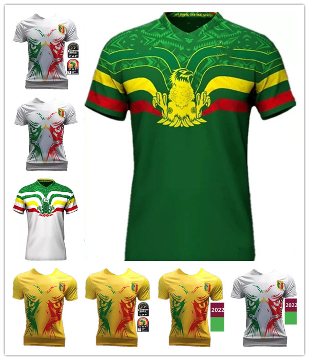 

2022 2023 Mali Soccer Jersey National Football Team Yellow 12 MAHAMANE 11 MAMADOU Football Shirt Fans Version Short Sleeve White Uniforms S-2XL