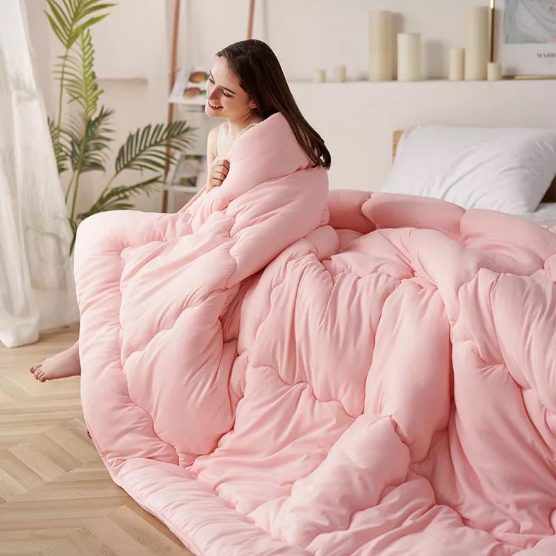 

Luxury Cotton Quilt Duvet Blanket Super Warm Full/Queen/ Size 2~5Kg Thicken Stitching Winter Cotton Comforter, White