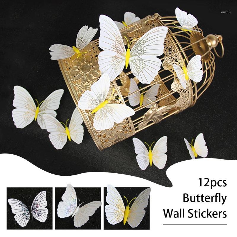 

12Pcs 3D Butterfly Wall Stickers Decal Decor Art Fridge Magnet Decoration Home High Quality1