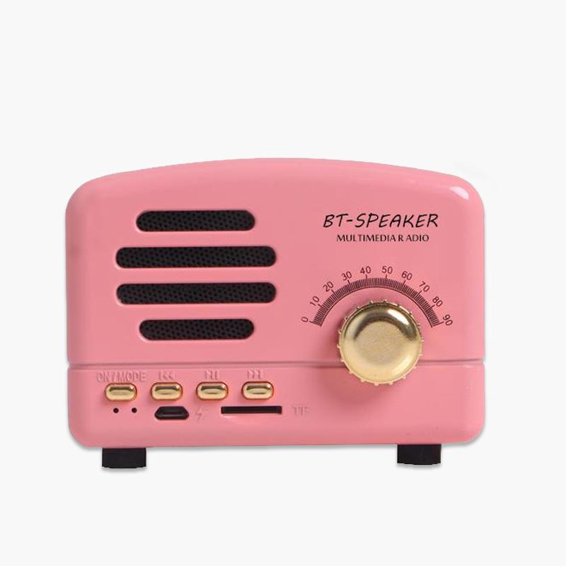 

Retro Portable Bluetooth Speaker Retro Mini Portable Wireless Bluetooth Speaker Radio USB/TF Card Music Player Music box