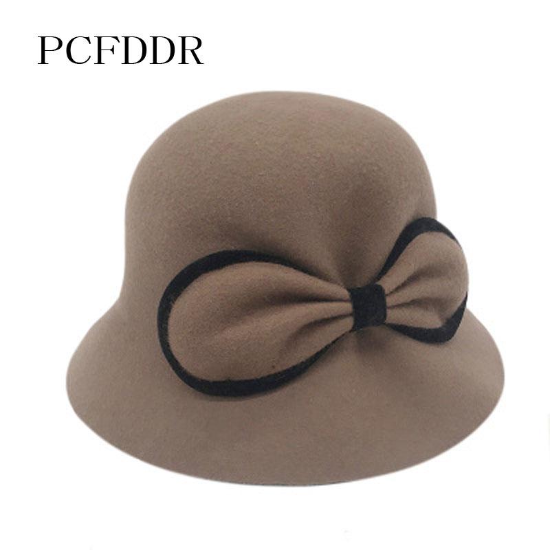 

PCFDDR New round top fisherman's hat bow diamond Hat Women's Korean plain basin casual Street hat, Khaki