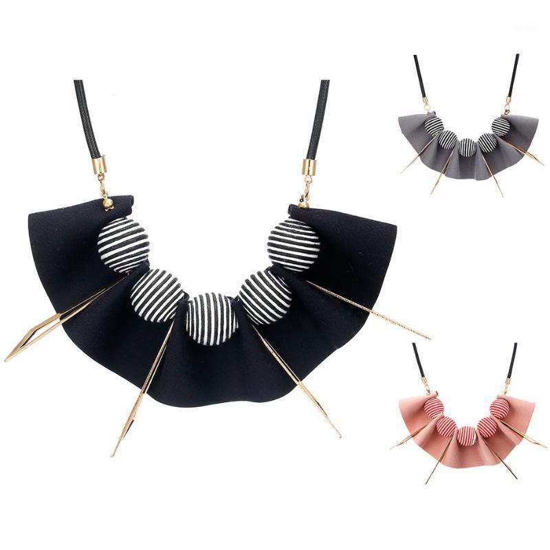 

Lotus Edge Fabric Hanging Necklace Winding Ball Necklace1