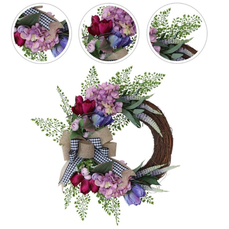 

1PC Simulated Wreath Hanging Decoration Household Scene Door Hanging Wall Decor, Colorful