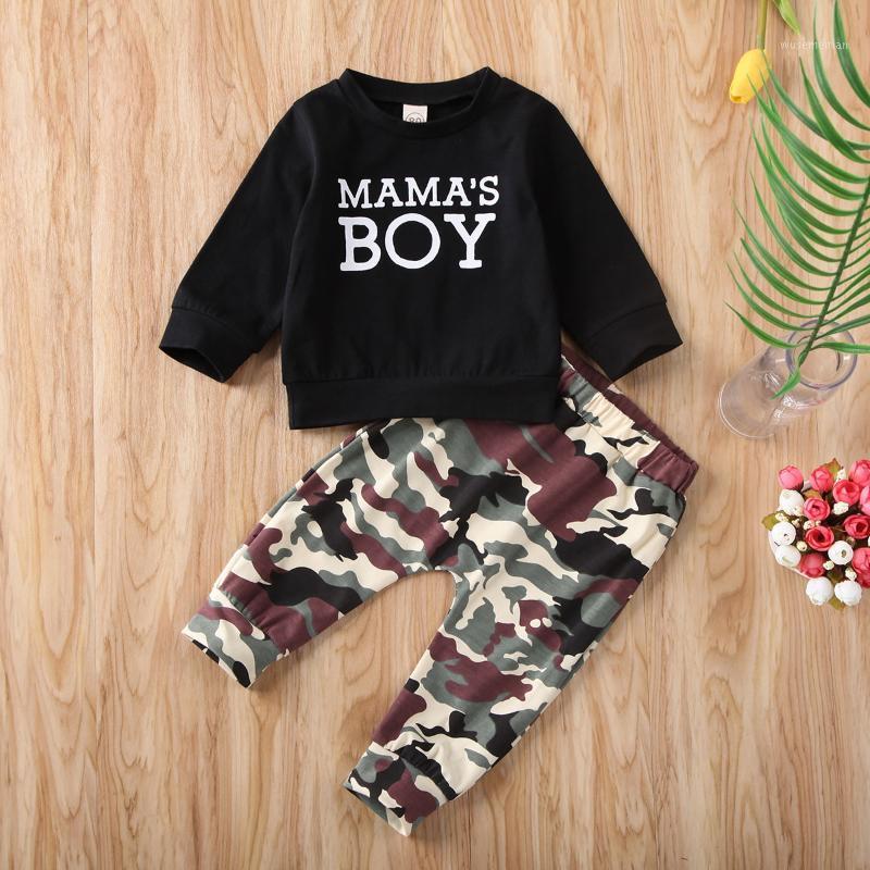 

2020 2PCS/Set Toddler Kid Baby Boys Cloth Cool Outfits Letter T-shirt Tops+Long Pants Camouflage Tracksuit Suit Outfit1, Black
