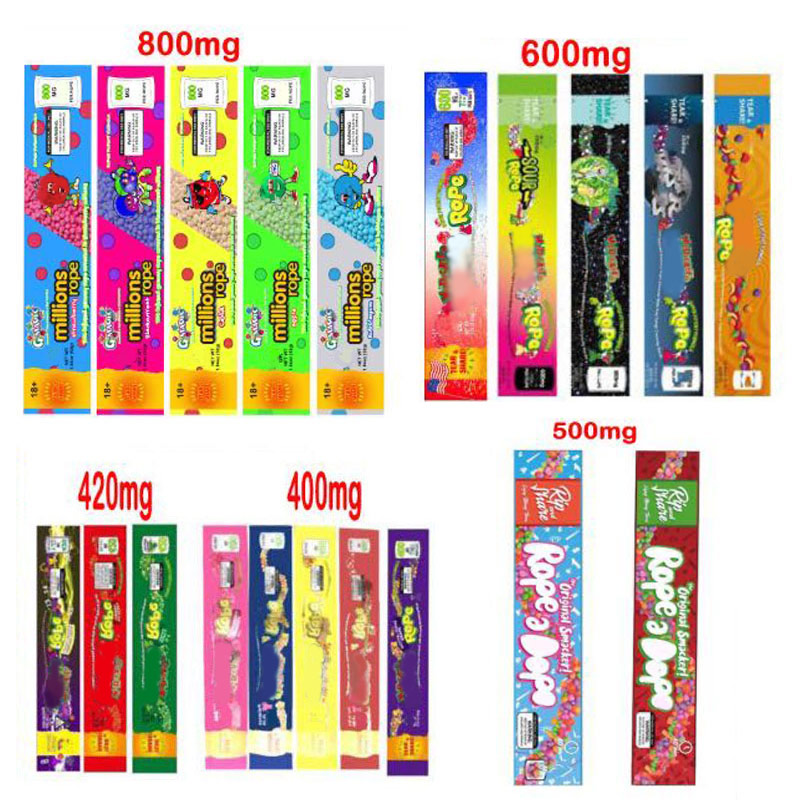 

Millions Rope Bag 20 types 400mg 420mg 500mg 600mg 800mg Rope Empty Packaging Bags Package DHL Free