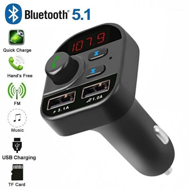 

Car Handsfree Wireless Bluetooth 5.1 Kit FM Transmitter LCD Car MP3 Player USB FM Modulator Accessories1
