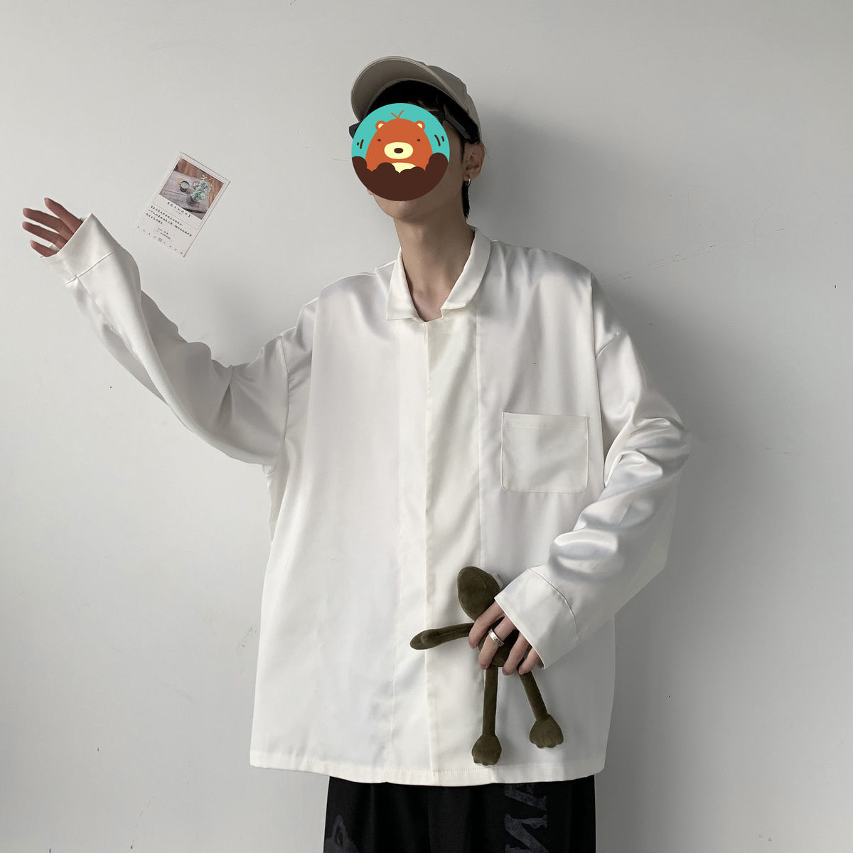 

2021 Long Sleeve Spring New Male Retro Plaid Shirt Young Men's Clothes Campus SI5X, Black