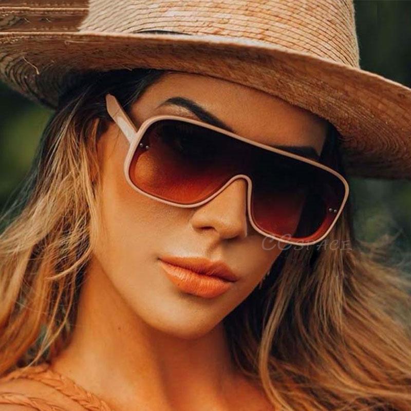 

Sunglasses Veshion One Lens Square Simple Men Women Fashion UV400 Glasses