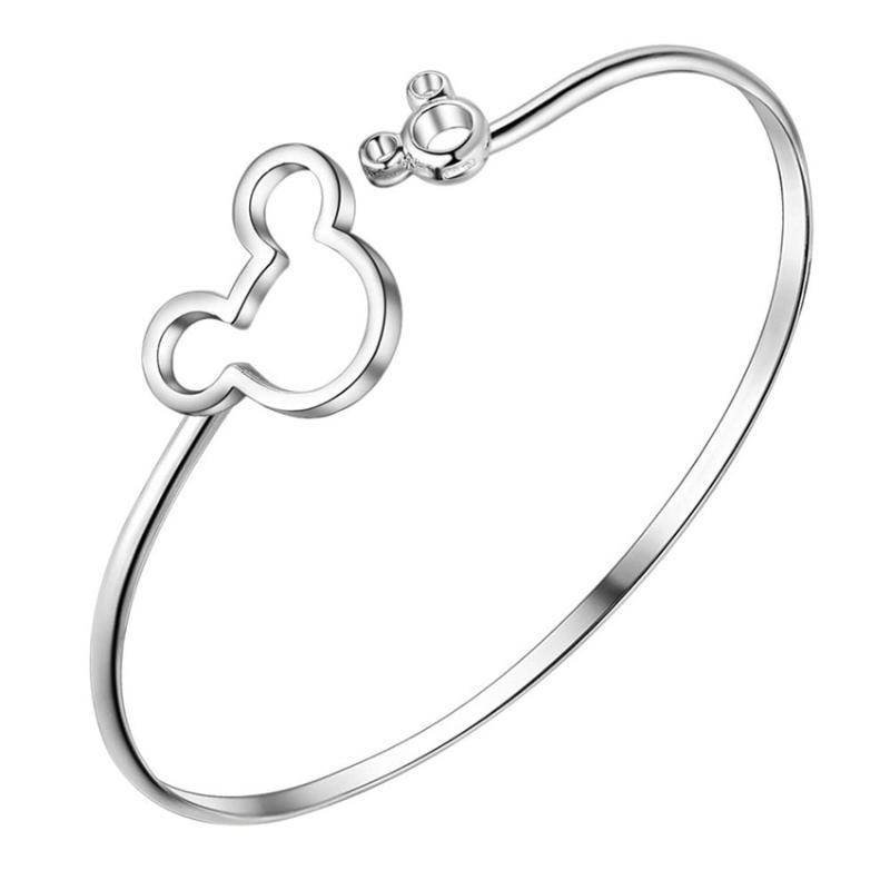 

bangles silver plated fashion jewelry cool style sweet woman beautiful birthday gift high quality factory cheap wholesale