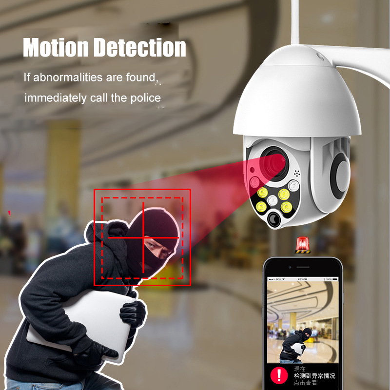 

Outdoor IP Camera 1080P Speed Dome Surveillance Cameras Waterproof 4X Digital Zoom 2MP Network CCTV Surveillance