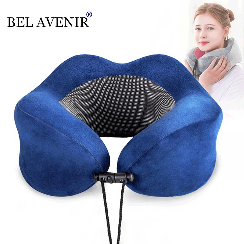 

U-Shape Travel Pillow for Airplane Foam Neck Pillow Travel Accessories bed linings Comfortable Pillows for Sleep Home Textile
