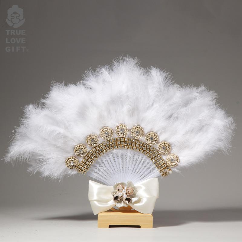 

Custom Hand Fans Wedding Lace Feather Fan for Wedding Home Decorative Handmade Fans Bride Decoration Abanicos Para Boda Favors