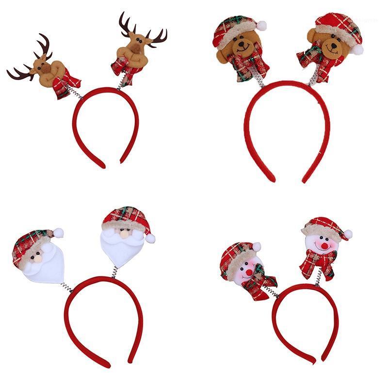 

Hot Christmas Cartoon Old Man Snowman Elk Bear Hair Bands for Women Cute Girls Children Hair Accessories Gift1