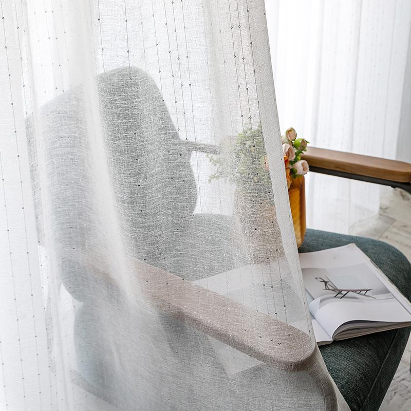 

White Sequins Tulle Curtains Window for Living Room Bedroom Curtains for Kitchen Window Screening Voile Drapes S409&401