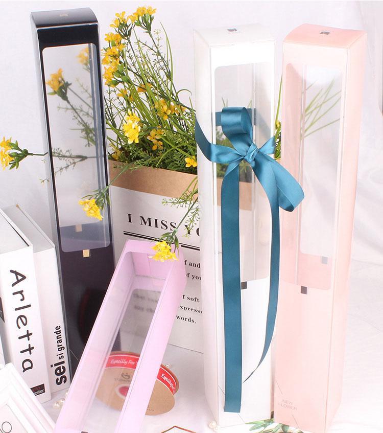 

2pc 57*8cm Thick Single Flower Box Acrylic Single Rose Flower Box Valentine's Day Father's Day Gift1