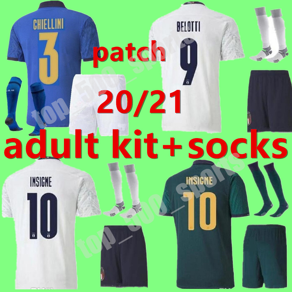 

2020 2021 Adult kit Men Italy Soccer Jerseys 20 21 Home away 3rd buffon PIRLO ZAZA De Rossi Bonucci Verratti football shirt, 3rd+patch