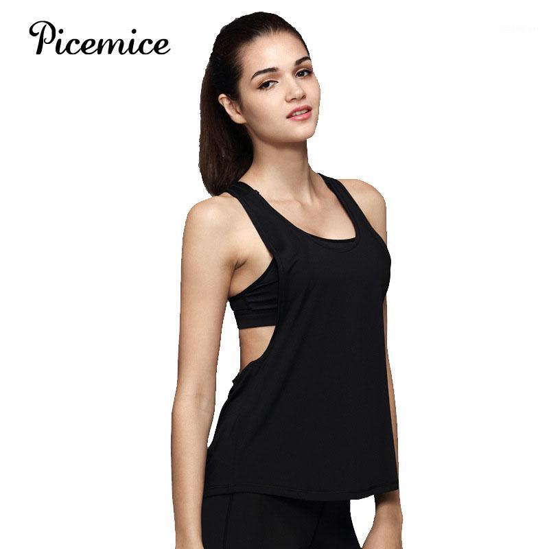 

New Breathable Backless Yoga Vest Sleeveless Solid Loose Quick Drying Running Gym Sport Shirt Women Fitness Tank Top1, White