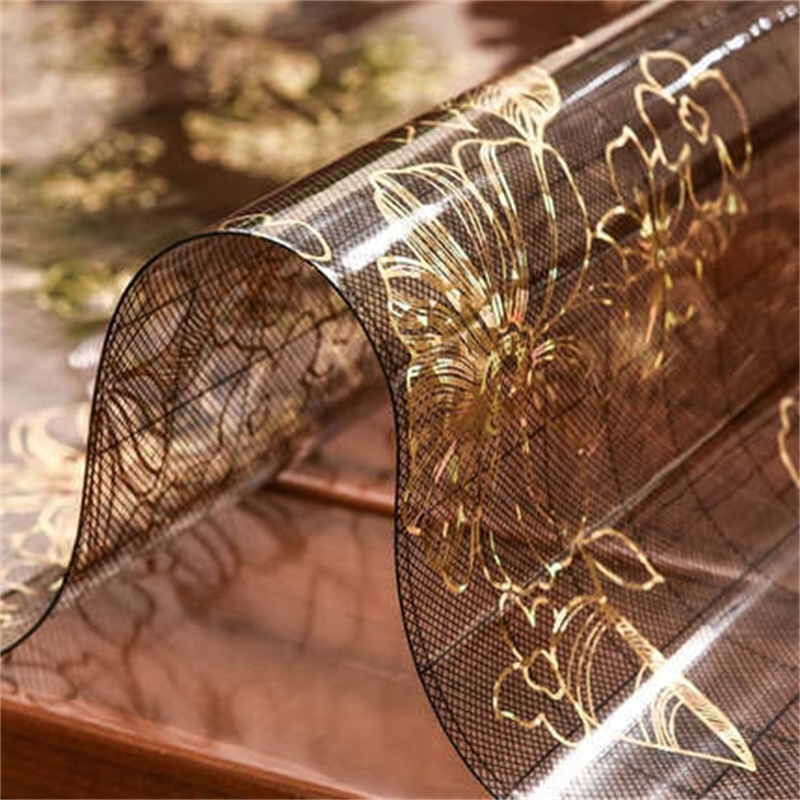 

2019 pvc soft glass tablecloth waterproof and oil-proof tea table mat crystal soft board kitchen pattern oil tablecloth T200107, A 1.0mm