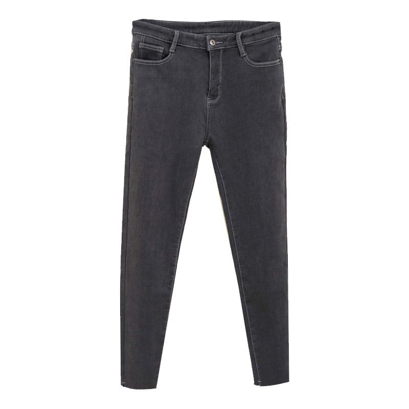

Autumn Wwinter Velvet Jeans Women Casual High Waist Denim Pants Elastic Skinny Jeans Woman Stretch Female Trousers Plus Size 5XL, Grey