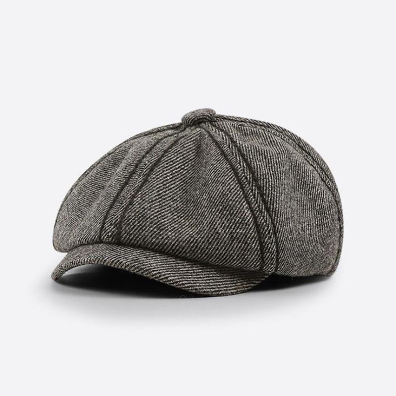 

2020 New Newsboy Cap Beret Hat Men Women Hat Tweed Gatsby Octagonal Black White Herringbone Vintage Ivy Hats Gorras, As shown