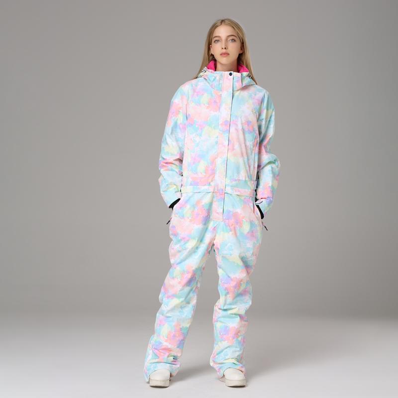 

Ski Suit For Women Skiing Jackets +Pants Winter Outdoor Jumpsuit Women Snowboard Waterproof And Windproof Outerwear, Black