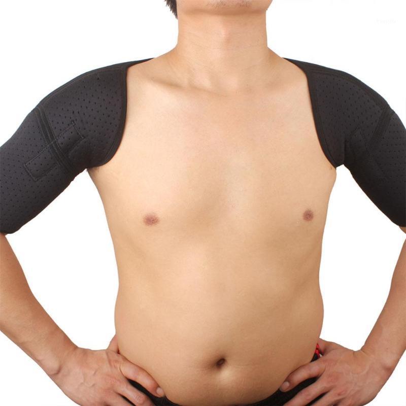 

Guard Brace Wrap Breathable Lifting Adjustable Black M/L/XL Shoulder Pad Support Pads Sports Hurt Outdoor Gym1, As pic