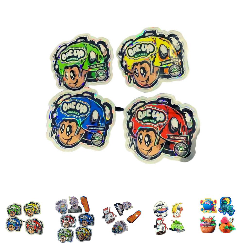 

Latest Unique Irregar Shape Mylar Bag 3.5g Die Cut Edible Package Queen Sharklato Hacker Jokes Up Matte Holographic Exotix Zushie Bac jllSRh