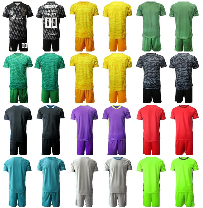 

MEXICO Club LIGA MX Tigres UANL 1 Nahuel Guzman Jersey Set Goalkeeper GK Goalie Soccer Custom Name Number Football Shirt Kits Uniform, Red