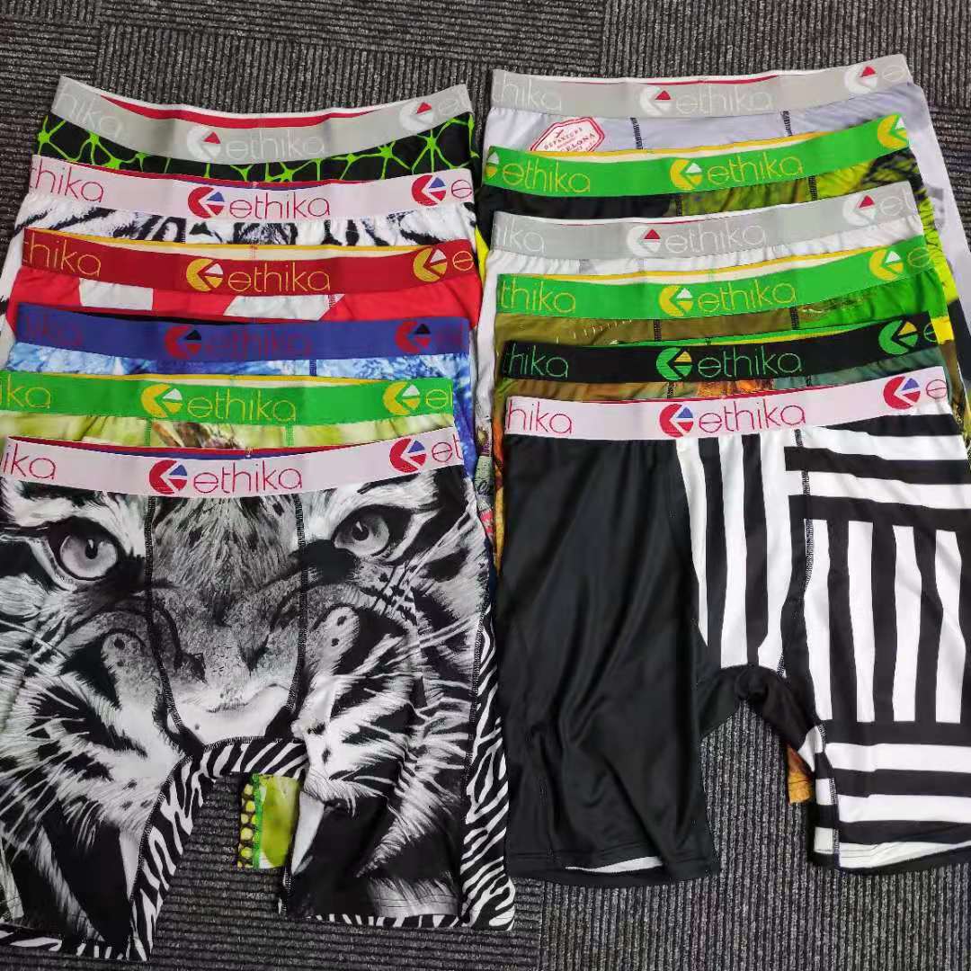 

new pattern! Casual style hot Ethika men's underwear staple food sports hip hop rock consumption underwear skateboard street fashion7631, Random color