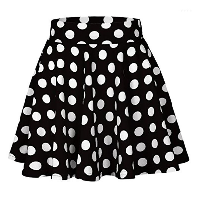 

JAYCOSIN 2019 Summer Skirt Women Fashion Party Cocktail Dot Printed Skirt High Waist Mini Elegant Casual1, Black