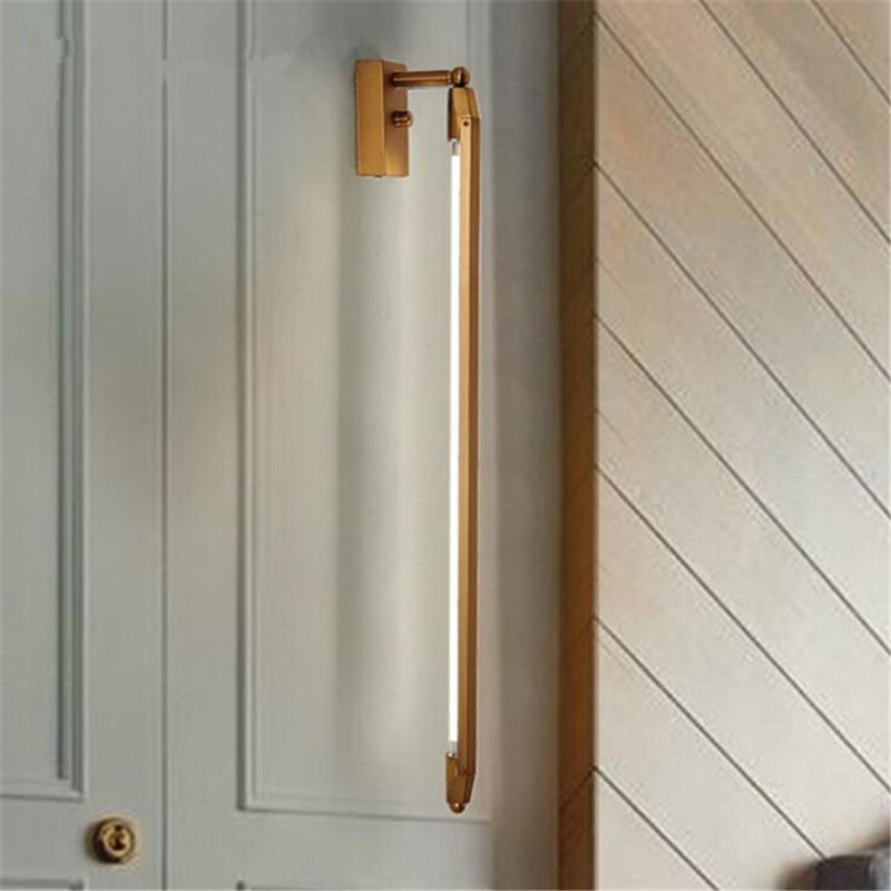 

BEIAIDI Nordic Modern Rotatable LED Wall Light T5 Tube Adjustable Strip Integrated Light Indoor Home Bedroom Bedside Wall Lamp