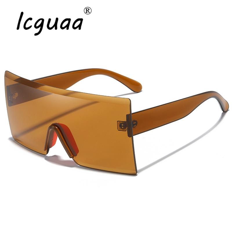 

Sunglasses Classic Oversize Square Gradient Women Rimless One Piece Lunette De Soleil