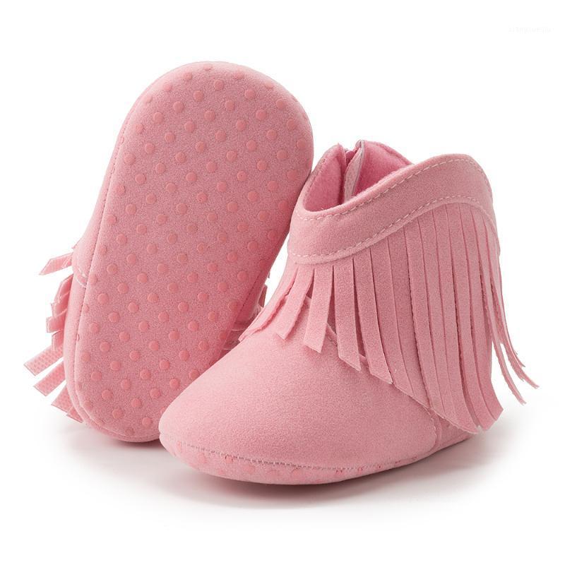 

Baby Bootie Moccasin Newborn Baby Girl Boy Kids Prewalker Solid Fringe Shoes Infant Toddler Soft Soled Anti-slip Boots1, Black