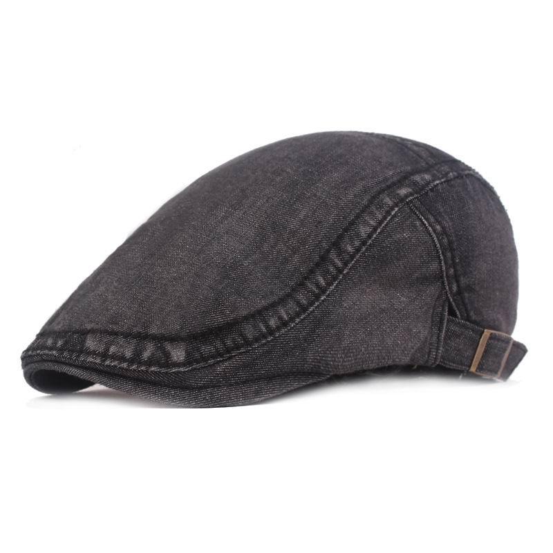 

Kagenmo Fashion Denim Visor Wash Cotton Retro Nostalgia Beret Cool Summer Unisex Denim Cap