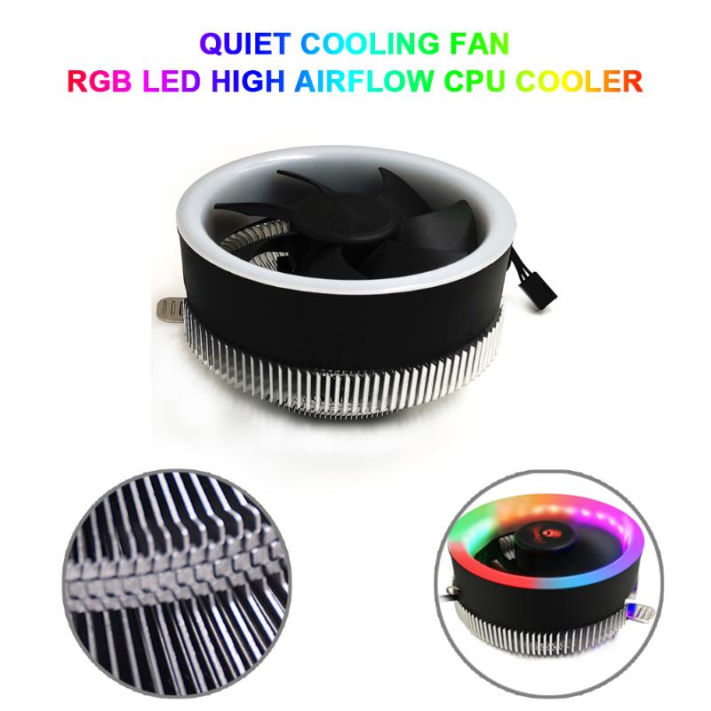 

Computer Case Fan 100mm 3Pin 12V Quiet Cooling Fan RGB LED High Airflow CPU Cooler CPU Cooling For Intel 775/1155/1150/1151
