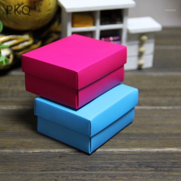 

20pcs Rose Red Blue Cardboard Box Small Gift Packaging Box With Lid Party Favor Jewelry Candy Boxes1