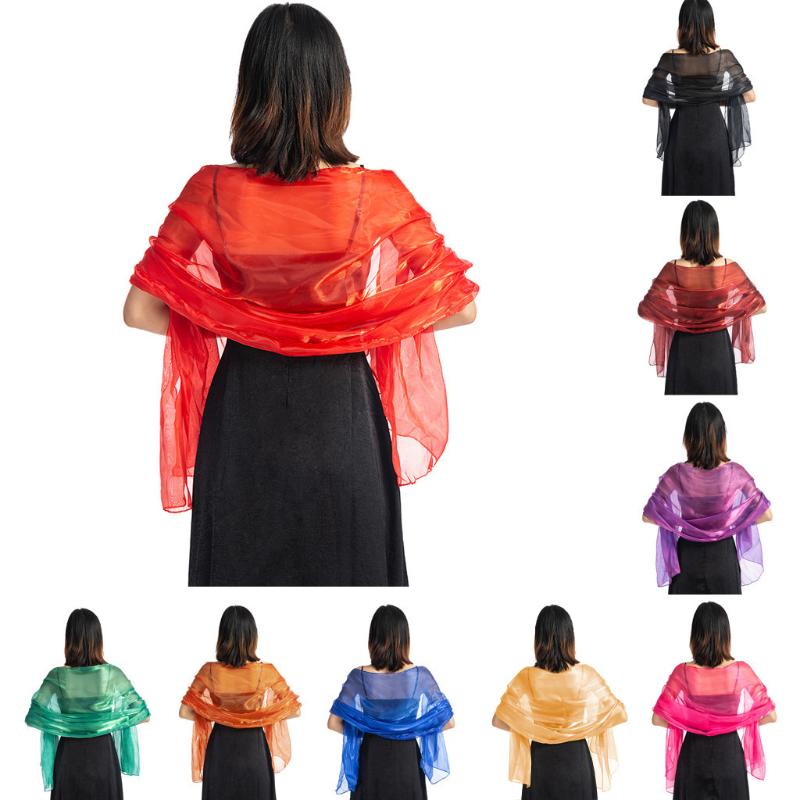 

Women Silk Scarf Fashion Silk Shawl Evening Dress Wedding Shawl Solid Color Party Scarf Women Wrap Design Scaves #LR1