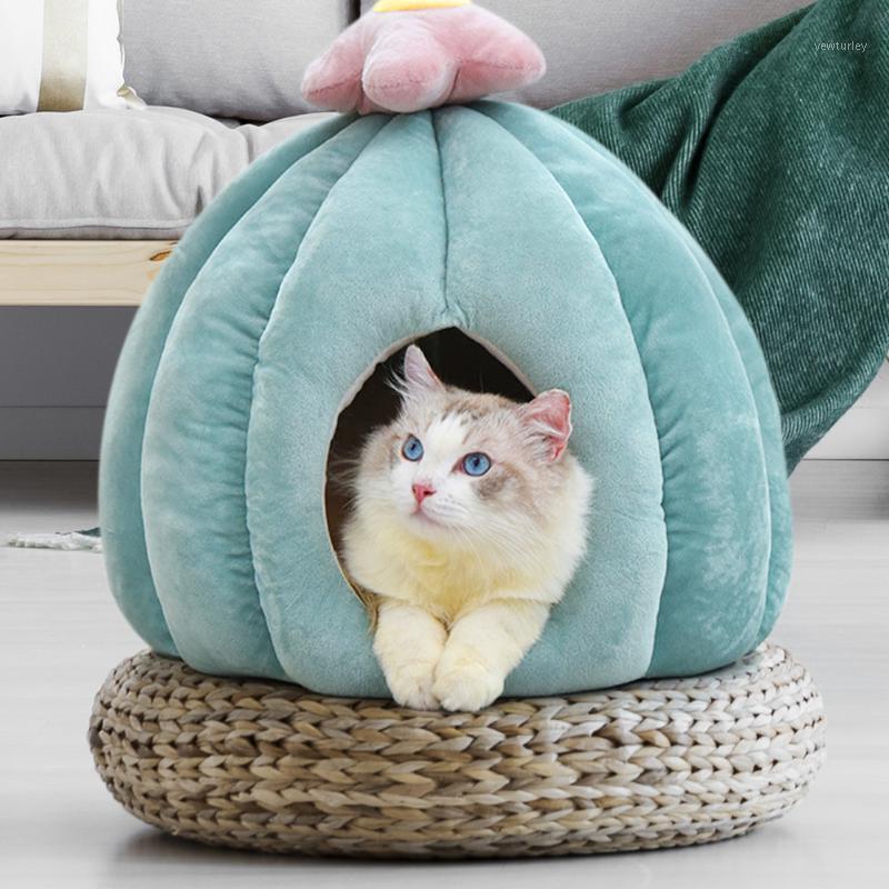 

Cartoon Cactus Pet House Small Medium-sized Dog Cat Nest Washable Kennel Winter Warm Puppy Mat Dropshipping1