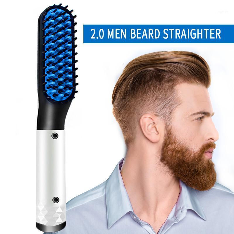 

2.0 Multifunctional Hair Comb Brush Beard Straightener Hair Straighten Straightening Comb Curler Quick Styler Men1