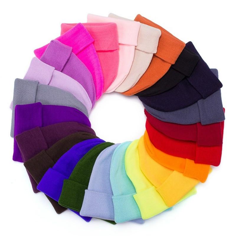 

Solid Color Warm Winter Hats For Women Men Cotton Knitted Women's Hat Female Skullies Beanies Gorros Mujer Invierno Bonnet