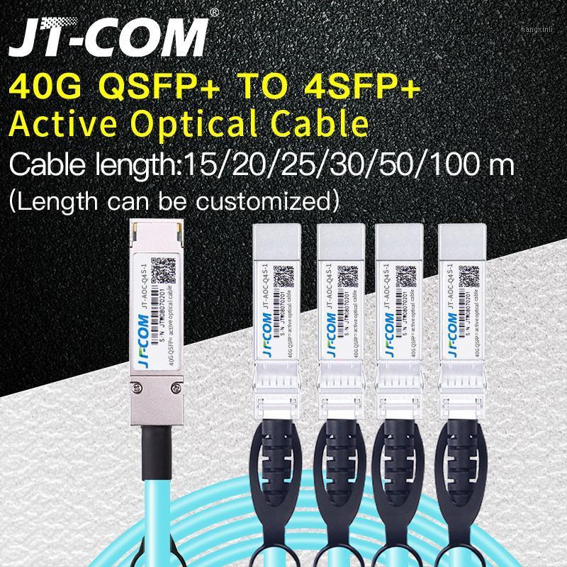 

40G QSFP+ to 4xSFP+ AOC Fiber Cable 15m 20m 25m 30m 50m 100m MPO SFP Module OM3OM4 Active Optical Cable Support custom length1