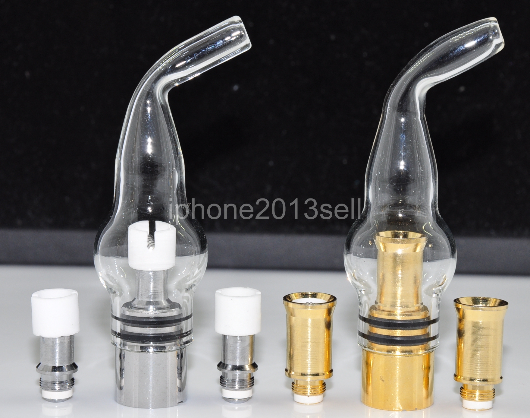 

Holder Glass Atomizers E cig Atomizer Cartridge Coil Dry Herb Tank for 510 Thead eGo Vape Wax Oil With 2 extra coil