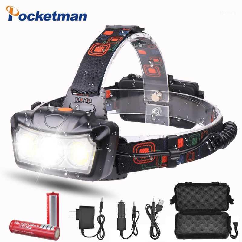 

led T6 COB headlight White Light head torch head light super bright waterproof headtorch lamp1