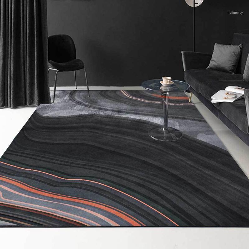 

Nordic Modern Area Rugs Abstract Black Gray Gradient Pattern Living Room Sofa Non-Slip Floor Mats Bedroom Kids Play Tent Carpets1, Carpet1