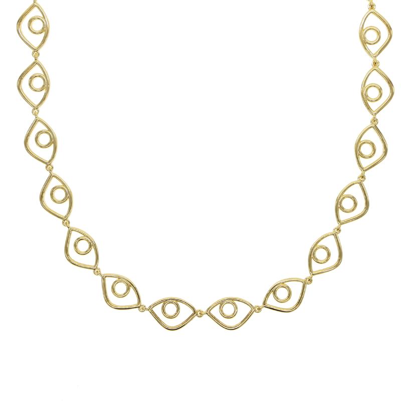 

35+10cm gold filler multi eye charm tennis choker necklace for women wedding party festival necklace jewelry gift dropshipping