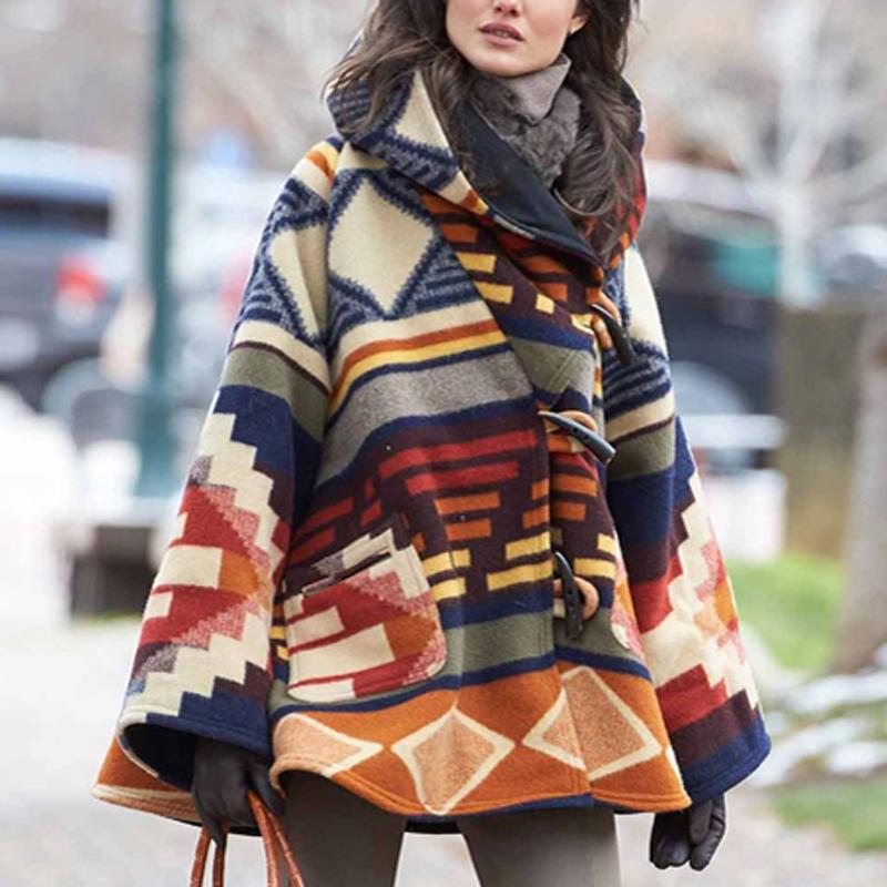 

Fashion Women Cardigan Winter Lapel Solid Jacket Collar Clothes Spring Autumn Button Long-Sleeved Woolen Loose Coat Windbreaker, Beige