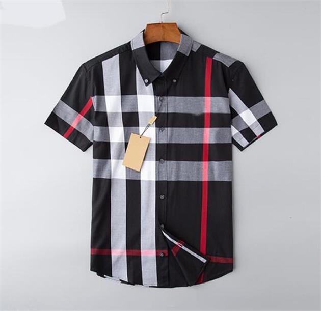 

2021 Mens cotton Shirts black white striped long sleeve dress shirt spring autumn men business #42, Customize