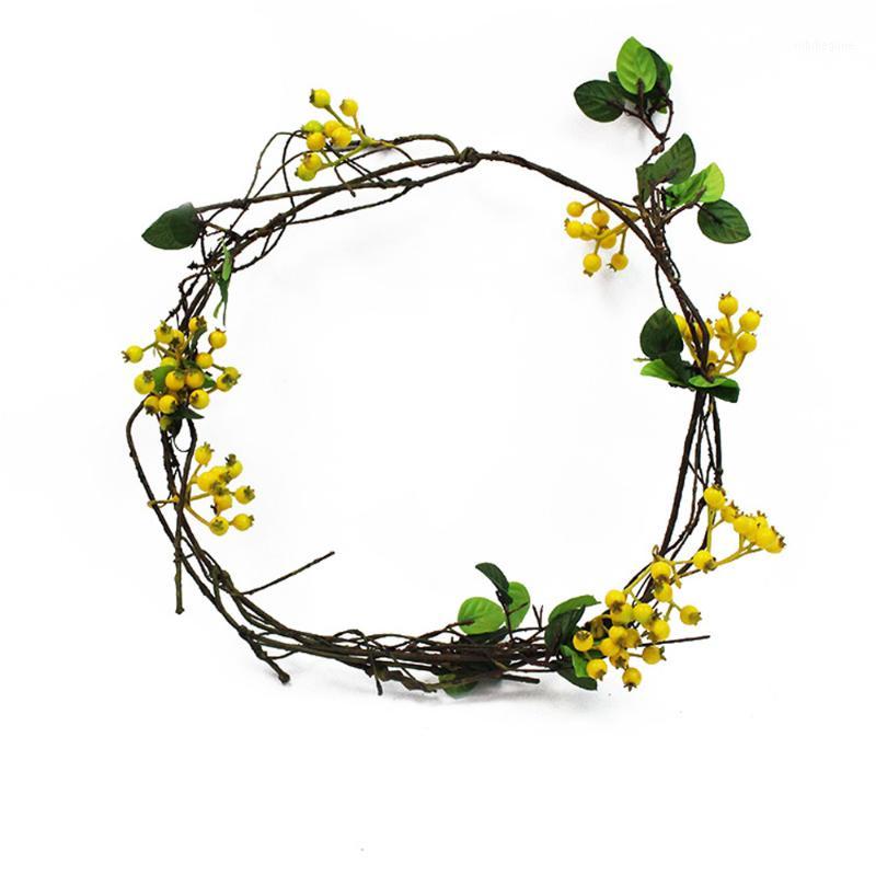 

Artificial Flower Simulation Plant Vine With Flower Fruit 1.4m Hot House Decor1, Red